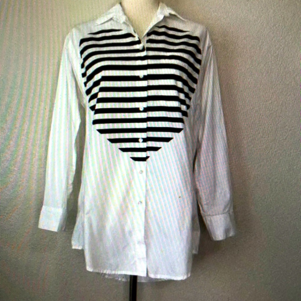Madewell Black Heartbeat 100% Cotton Poplin Button Down Shirt